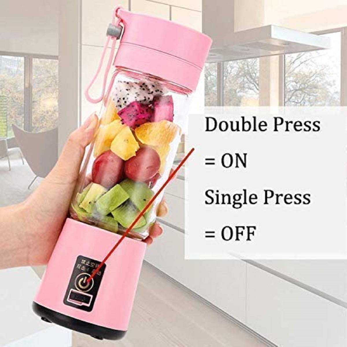 Portable Electric Mini Blender 500ML Type-C Rechargeable Fruit Mixers Juice  Maker Machine Multifunction for Home Travel Sports