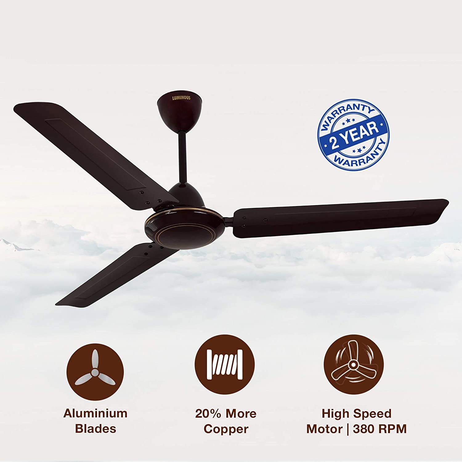 1200 mm 3 Blades Orient Rapid Air Calling Fan, 380 RPM