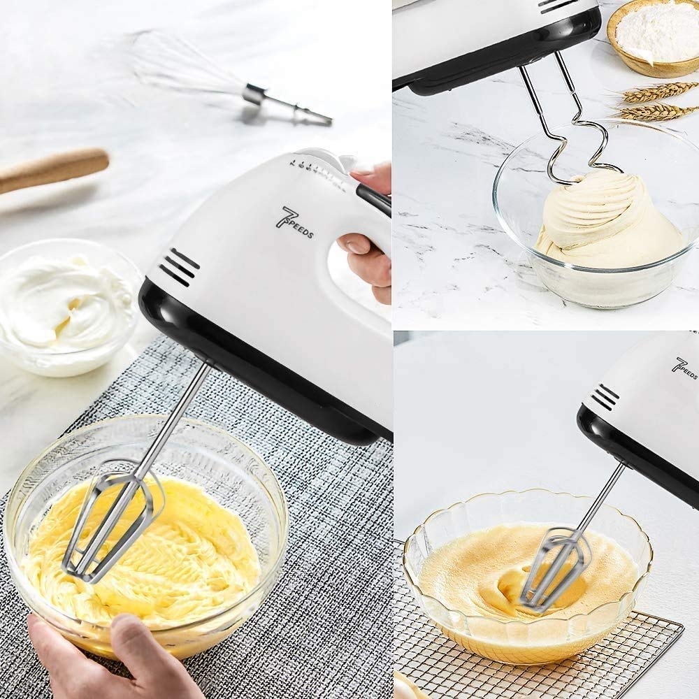 Electric 7 Speed Hand Mixer with 4 Pieces Stainless Blender, Bitter for  Cake/Cream Mix, Food Blender, Beater for Kitchen, Beater for Cake -  Hungamastart