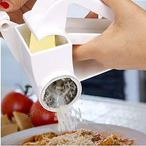 2 in 1 Multi Purpose Rotary Drum Dry Cheese Grater Fruit Slicer Vegetable &  Fruit Slicer (1 Chopper)