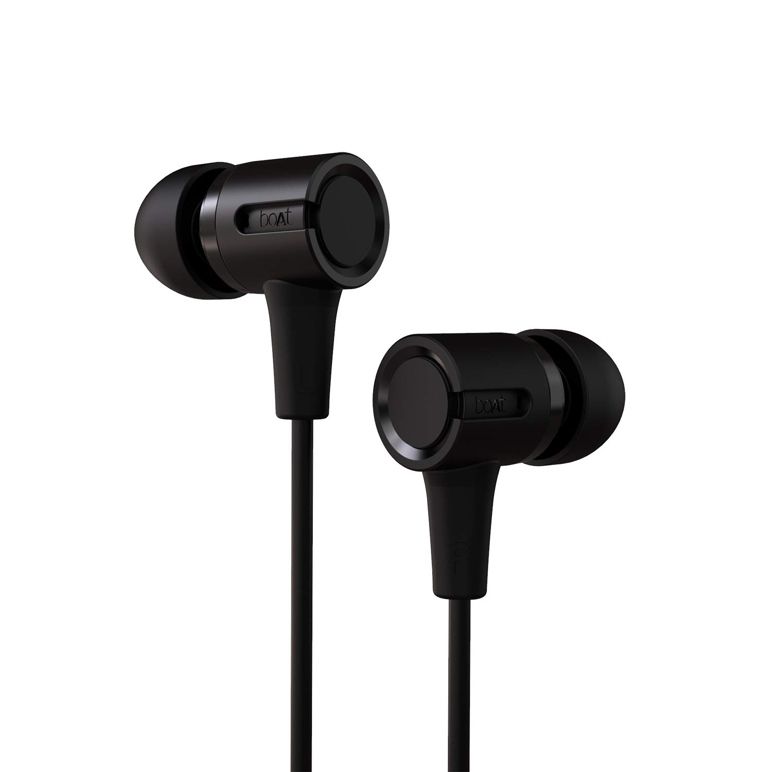 boAt Bassheads 102 in Ear Wired Earphones with Mic Charcoal Black