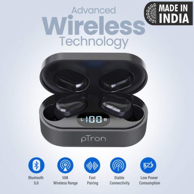 PTron Echo Bluetooth Wireless Adapter For Smartphones (Black) - pTron India