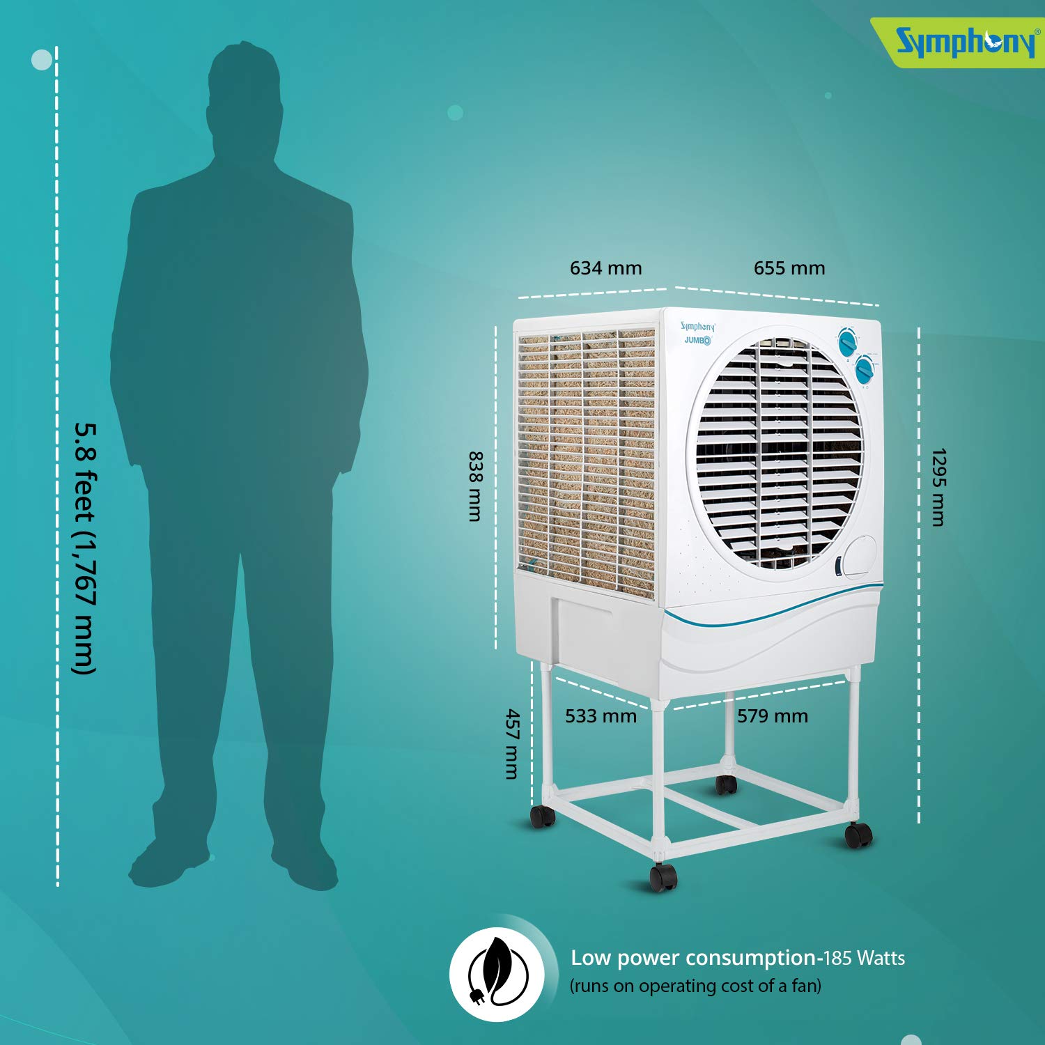 Symphony jumbo 70 sales ltr price