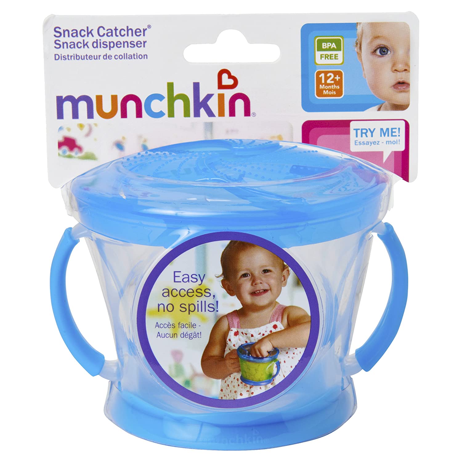 Munchkin Snack Plus Stainless Steel Catcher, Pink