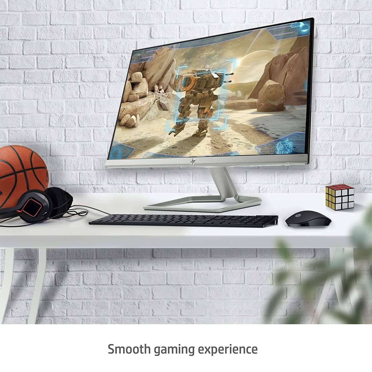 HP 27 inch 1080P Computer Monitor in Silver and Black, 27 Full HD (1920 x  1080) 75Hz Anti-Glare IPS Display with AMD FreeSync, 2 HDMI, 1 VGA, Highly