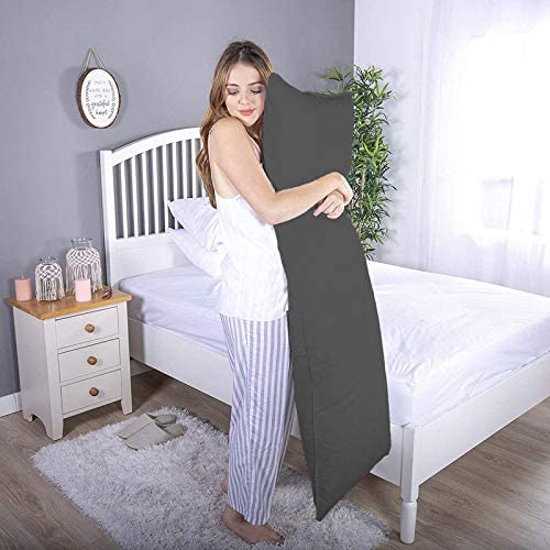 Pregnancy Pillow for Sleeping, U Shaped Maternity Pillow - 56 Inch with  Grey Microfiber Removable Cover, Multi- Use and Support Back, HIPS, Legs