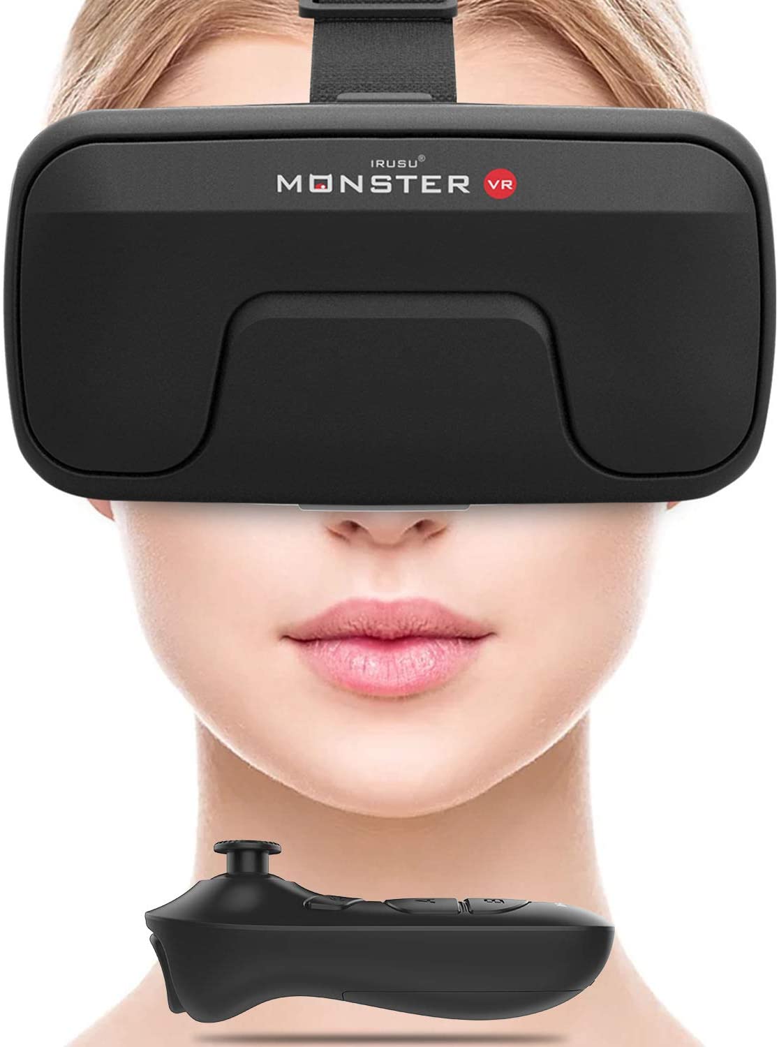 Irusu Monster Vr Headset With Remote Controller And Conductive Touch Button For Vr Supported