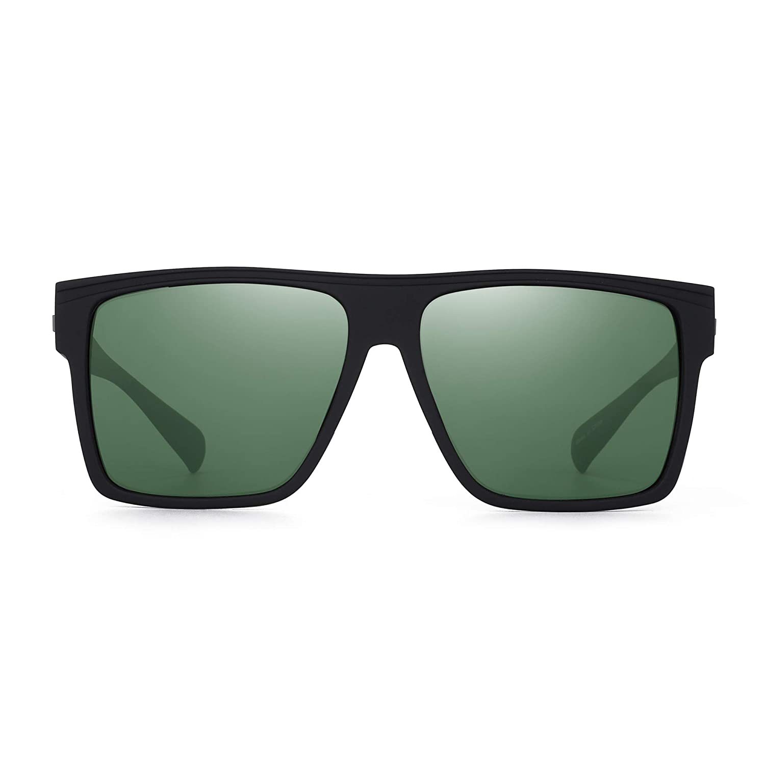 JIM HALO Polarized Sunglasses Men Women Retro Flat Top Square Driving  Glasses - Hungamastart