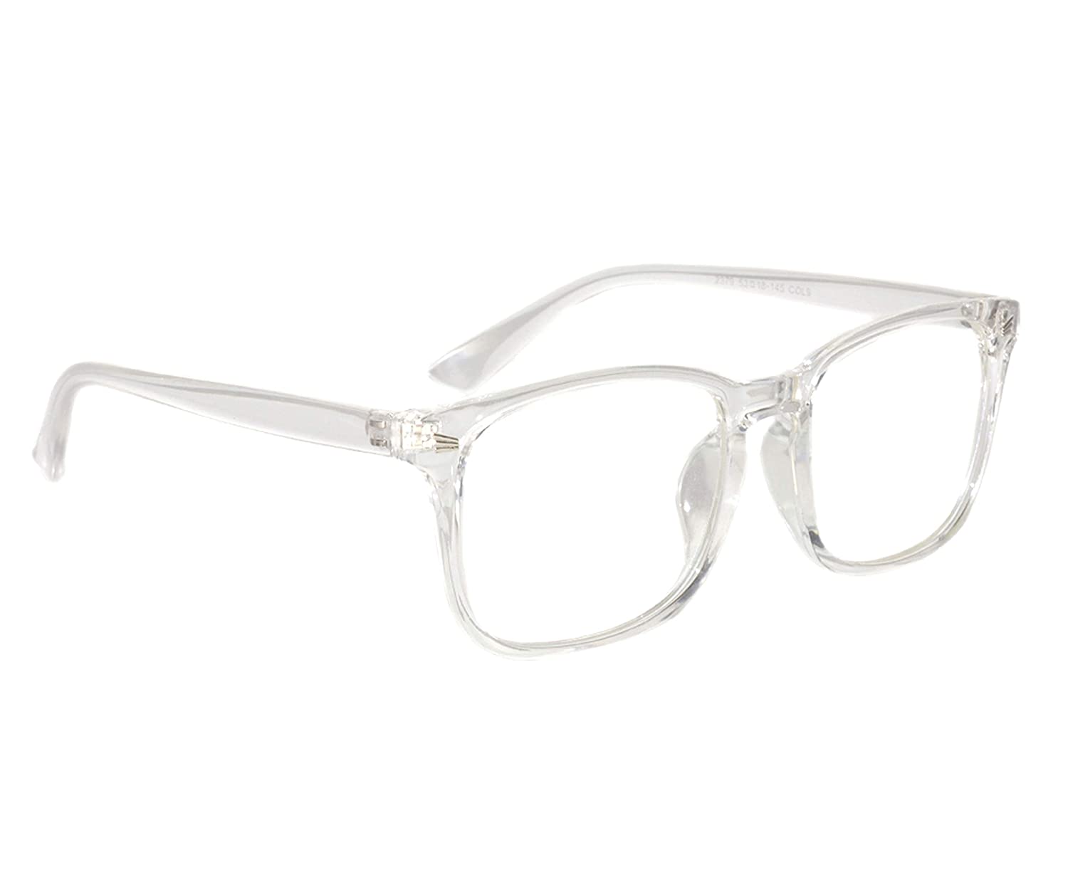 white transparent eyeglasses