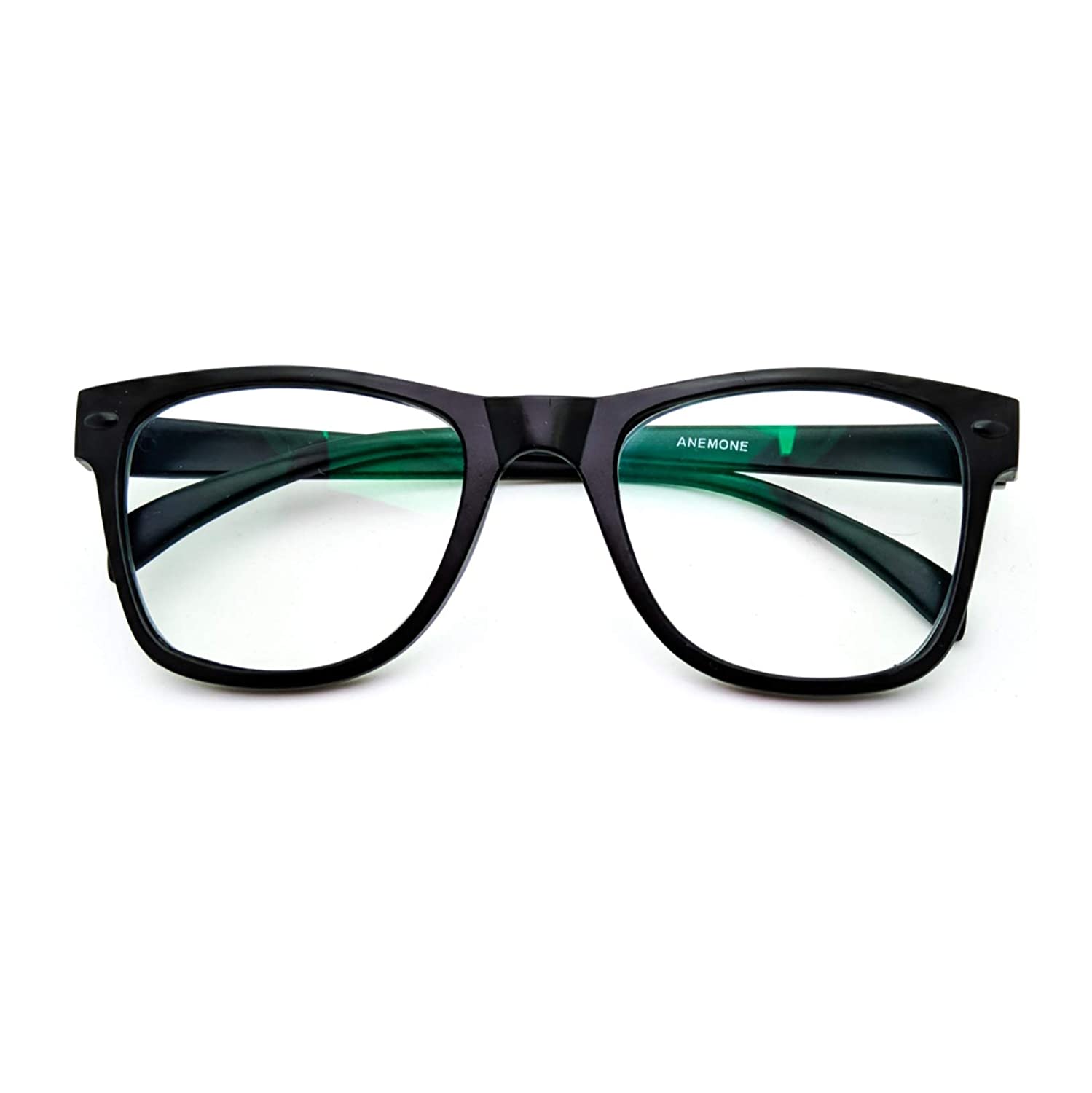 ANEMONE® Premium Zero Power Anti-Glare Blue Ray Cut Glasses In Wayfarer ...