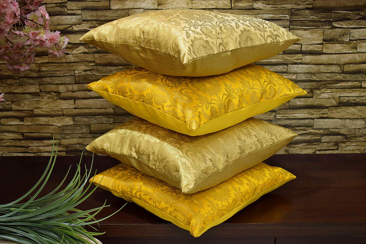 Buy CIDIZY Jute Floral Tree Cushion Covers, 16 x 16 Inch