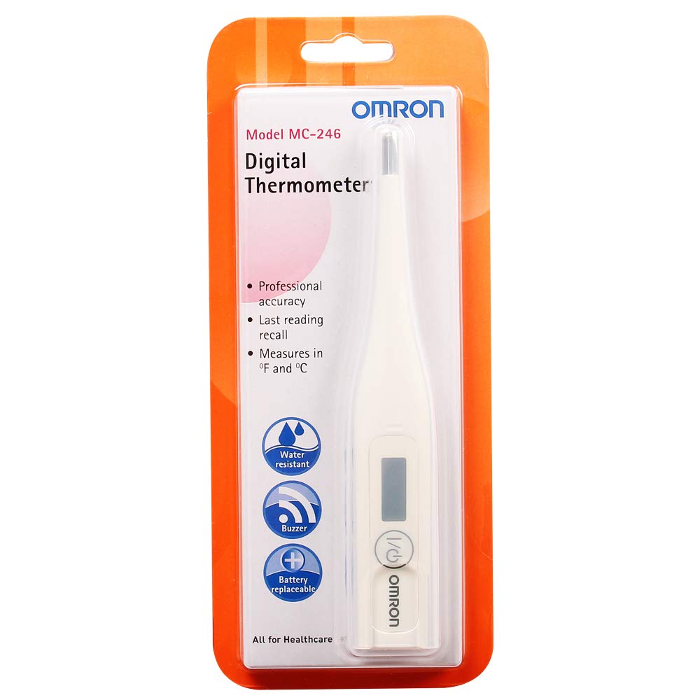 Omron MC 246 Digital Thermometer With Quick Measurement of Oral & Underarm  Temperature in Celsius & Fahrenheit, Water Resistant for Easy Cleaning -  Hungamastart