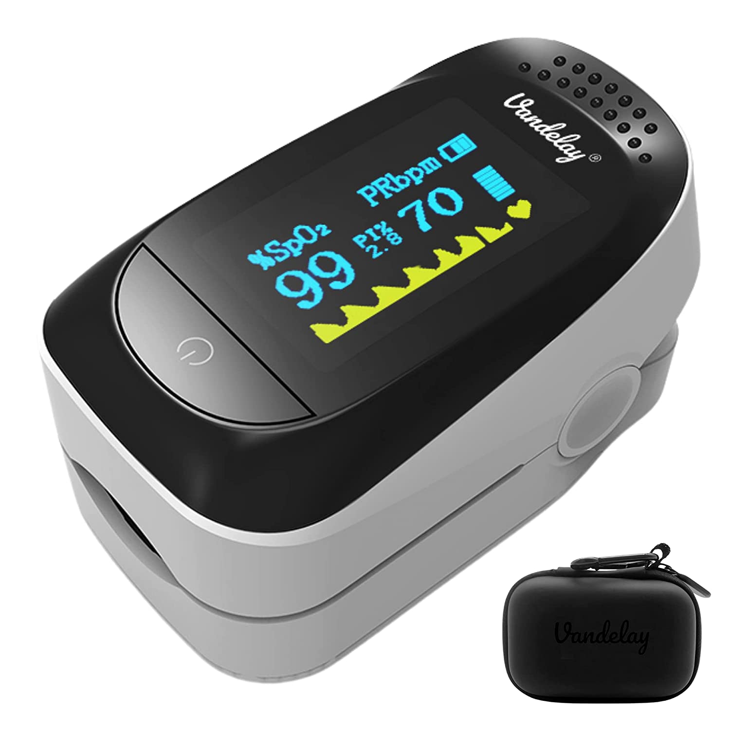 Vandelay Pulse Oximeter Digital Fingertip C101H1 Blood Oxygen SpO2   Pulse Monitor FDA  CE Professional Series. Hungamastart Online  Shopping
