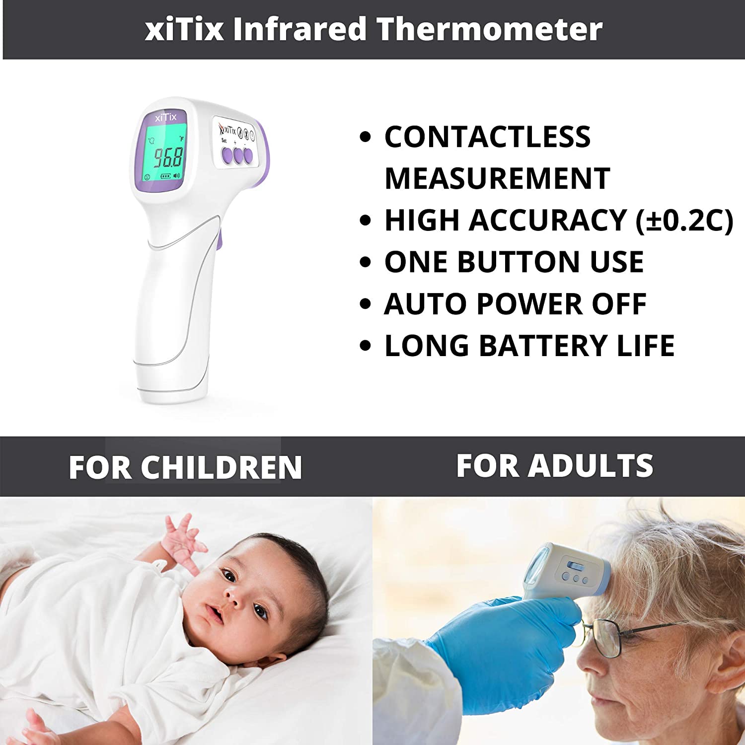 Dr. Trust (USA) Model 610 Non Contact Infrared Forehead Digital Laser  Thermal Scanner Gun For Fever Temperature Machine For Kids Adults & babies  Thermometer - Dr. Trust 