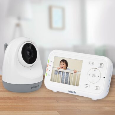 HelloBaby Video Baby Monitor Wireless 2-Camera Pan-Tilt-Zoom 3.2'' Color  Screen