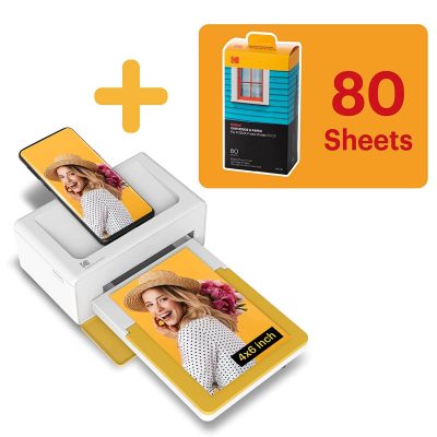 Kodak Dock Premium 4x6” Portable Instant Photo Printer, Bluetooth Edition, Full Color Photos, 4Pass & Lamination Process (2021 Edition)