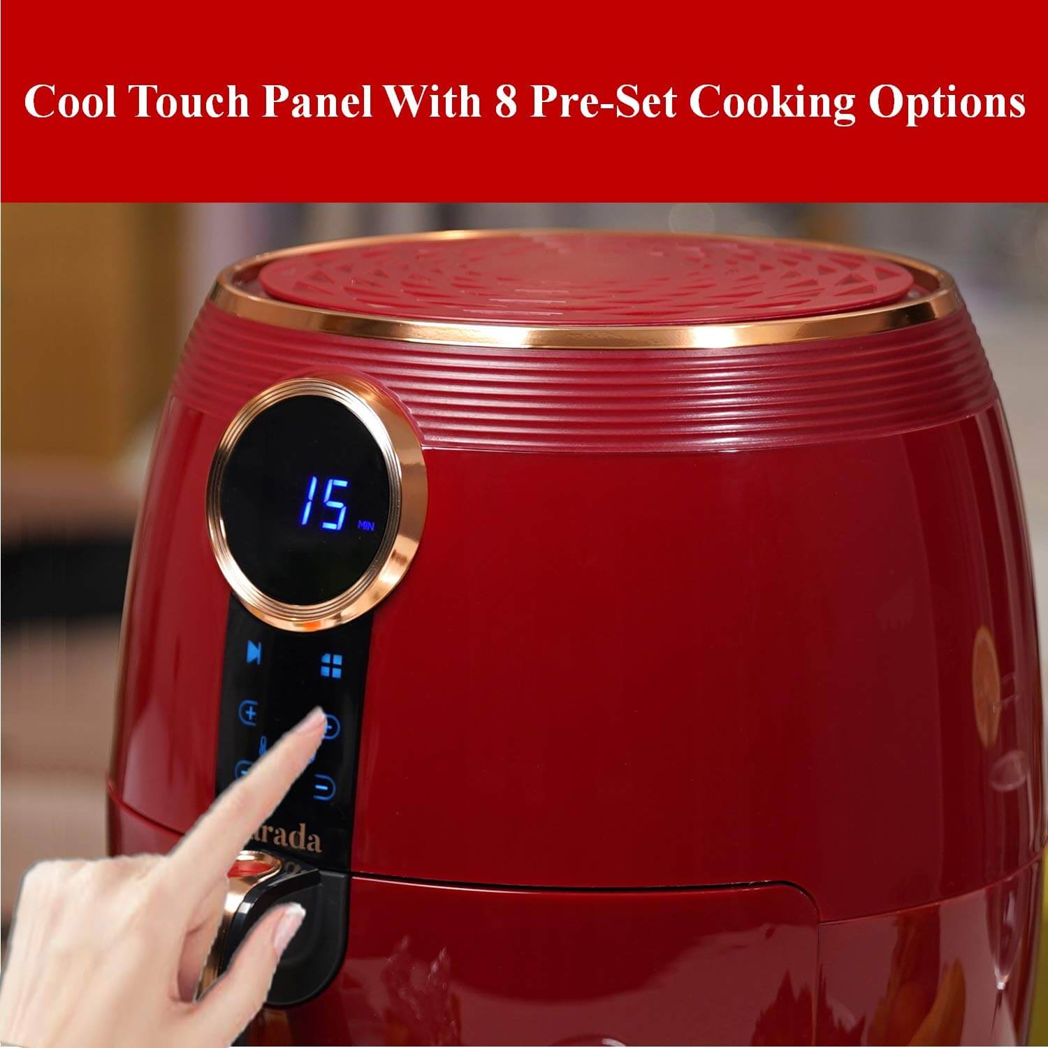 Multifunction Air Fryer 1000W Oil Free Timer Function Overheat Protection  Automatic Desktop 5L White 220V