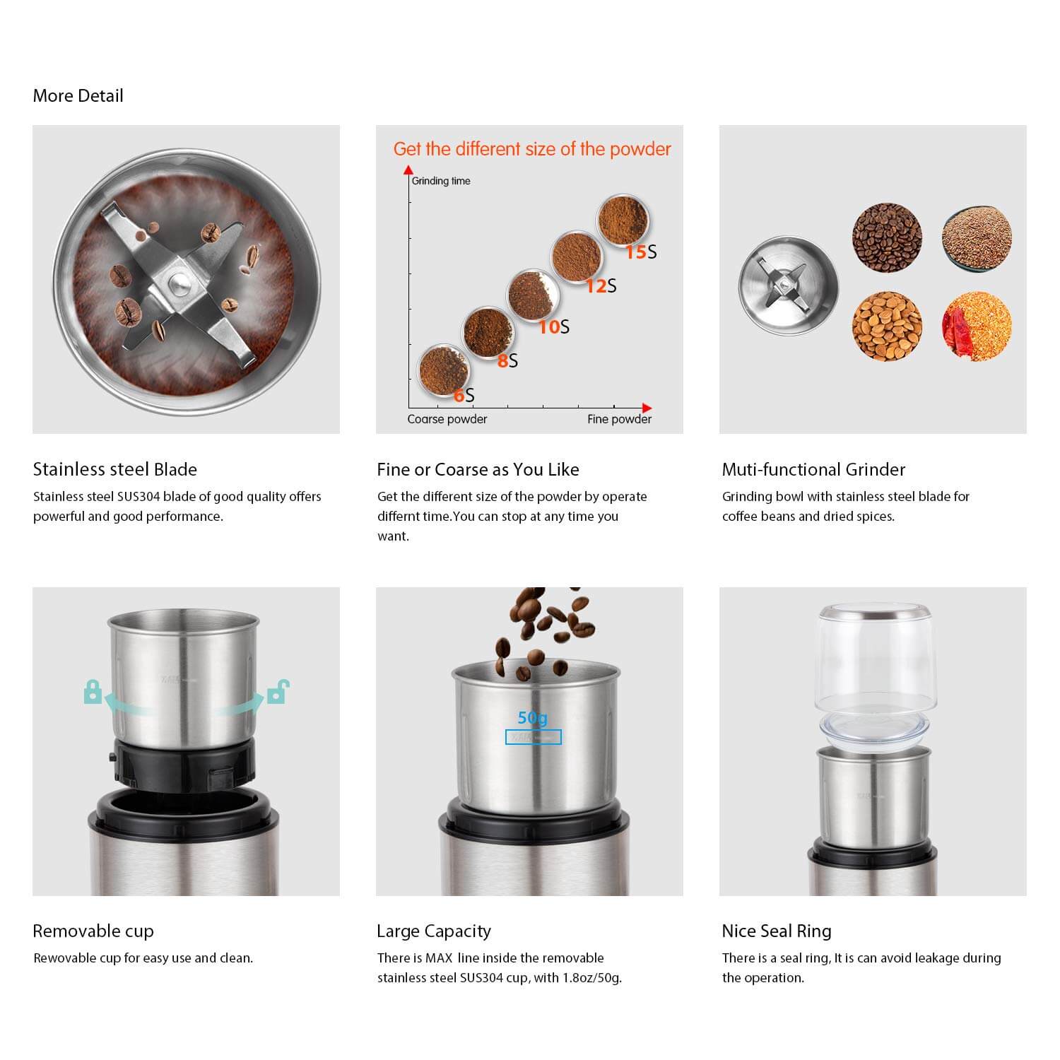 Up To 57% Off on Coffee Grinder Electric Spice