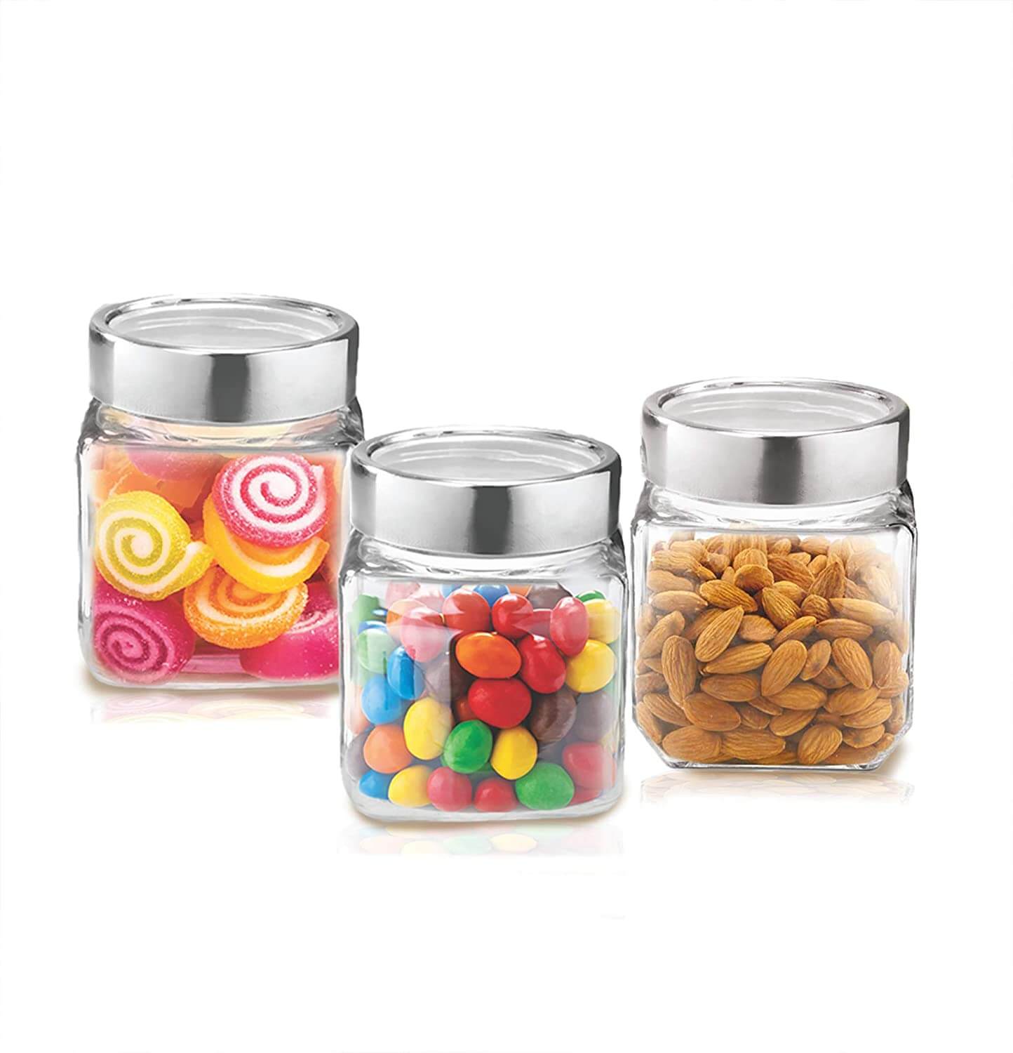 Buy 12 X LARGE GLASS JARS Plastic Lid 1100ml Food Storage Container  Canisters Jar Canister With Plastic Lid Kitchen Canisters Pantry Cookie  Jars Online in India 