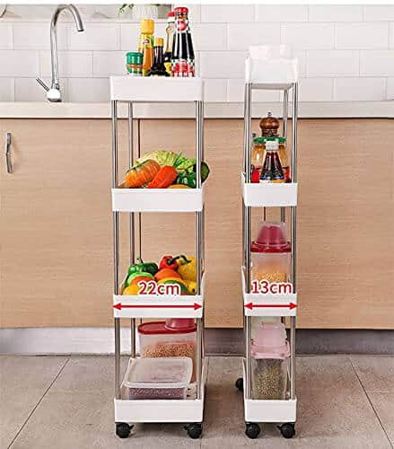 1pc Small Cart Storage Rack, Multilayer Kitchen/bedroom/bathroom Storage  Organizer For Baby Food And Snacks, With Moving Wheels