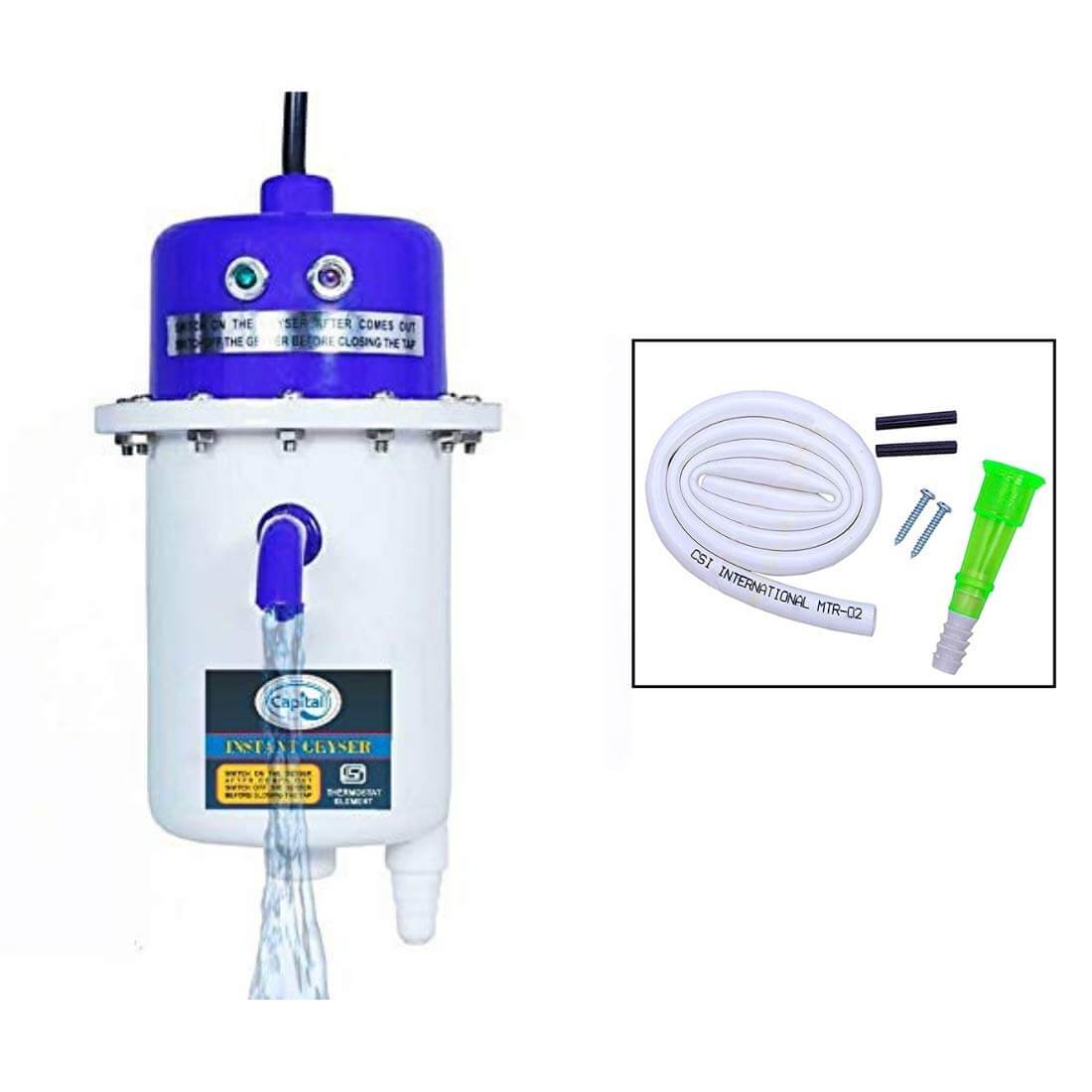 ElectroGuard Tap Auto Cut Off Portable Instant Water Heater/Geyser for  Kitchen, Bathroom, Office, Restaurants, Labs, Clinics, Saloon, Beauty  Parlor 