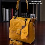 Catchy soft leather sling bag