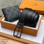 Mens Louis Vuitton Wallet with Belt Combo Replica