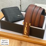 Mens Jaguar Wallet with Belt Combo Set Replica