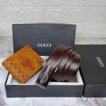 Mens Gucci Wallet with Belt Set Combo Replica