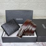 Mens Gucci Wallet with Belt Set Combo Replica