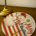Jute Round Printed Mat  Eco Friendly Living Room Bedroom Dining & Home D?cor