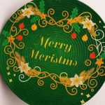 Jute Round Printed Mat  Eco Friendly Living Room Bedroom Dining & Home D?cor