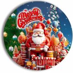 Jute Round Printed Mat  Eco Friendly Living Room Bedroom Dining & Home D?cor