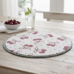 Jute Round Printed Mat  Eco Friendly Living Room Bedroom Dining & Home D?cor