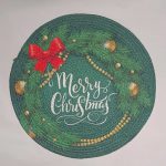 Jute Round Printed Mat  Eco Friendly Living Room Bedroom Dining & Home D?cor