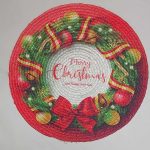 Jute Round Printed Mat  Eco Friendly Living Room Bedroom Dining & Home D?cor