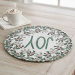 Jute Round Printed Mat  Eco Friendly Living Room Bedroom Dining & Home D?cor
