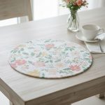 Jute Round Printed Mat  Eco Friendly Living Room Bedroom Dining & Home D?cor