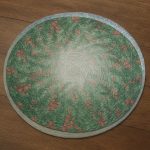 Jute Round Printed Mat  Eco Friendly Living Room Bedroom Dining & Home D?cor