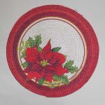 Jute Round Printed Mat  Eco Friendly Living Room Bedroom Dining & Home D?cor