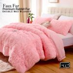 Smoofy Faux Fur Plush King Size Comforter Set Size 90*100 inches