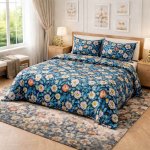 Makhmal 7D digital print king size bed sheet set 108*127