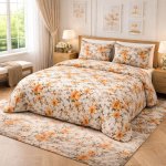 Makhmal 7D digital print king size bed sheet set 108*115