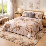 Makhmal 7D digital print king size bed sheet set 108*121