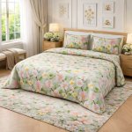 Makhmal 7D digital print king size bed sheet set 108*123