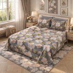 Makhmal 7D digital print king size bed sheet set 108*110